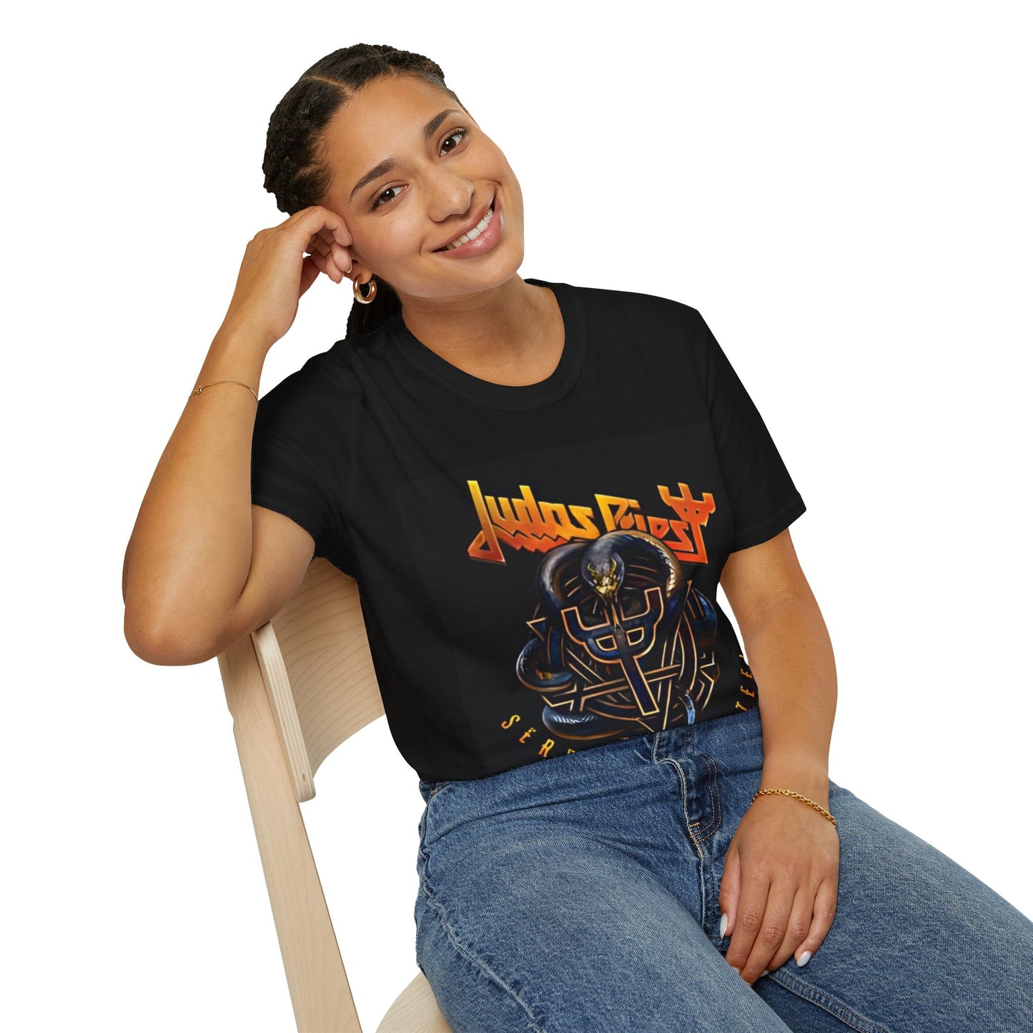 Judas Priest Serpents of Steel Rock Band Unisex Softstyle T-Shirt