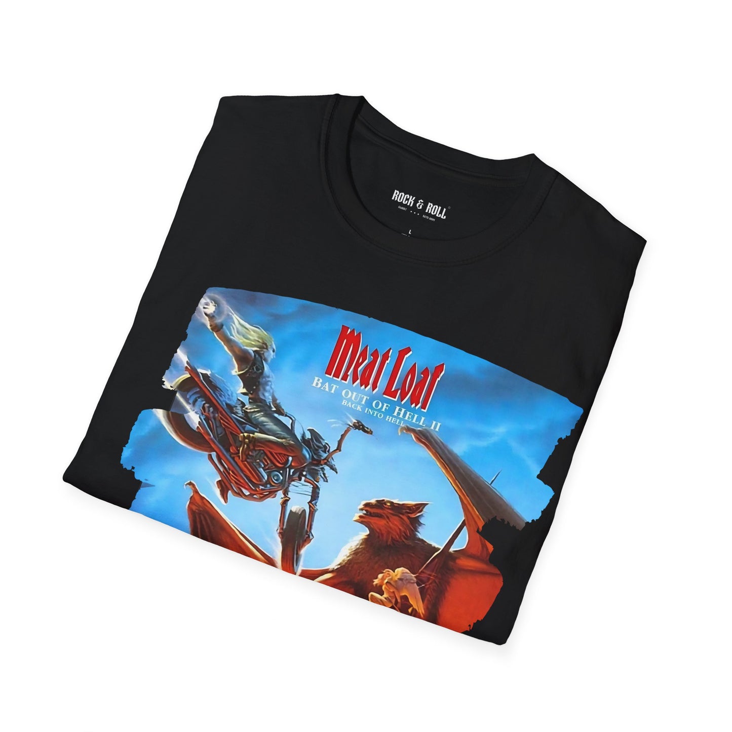 Meatloaf Bat out of Hell Rock Band Unisex Softstyle T-Shirt