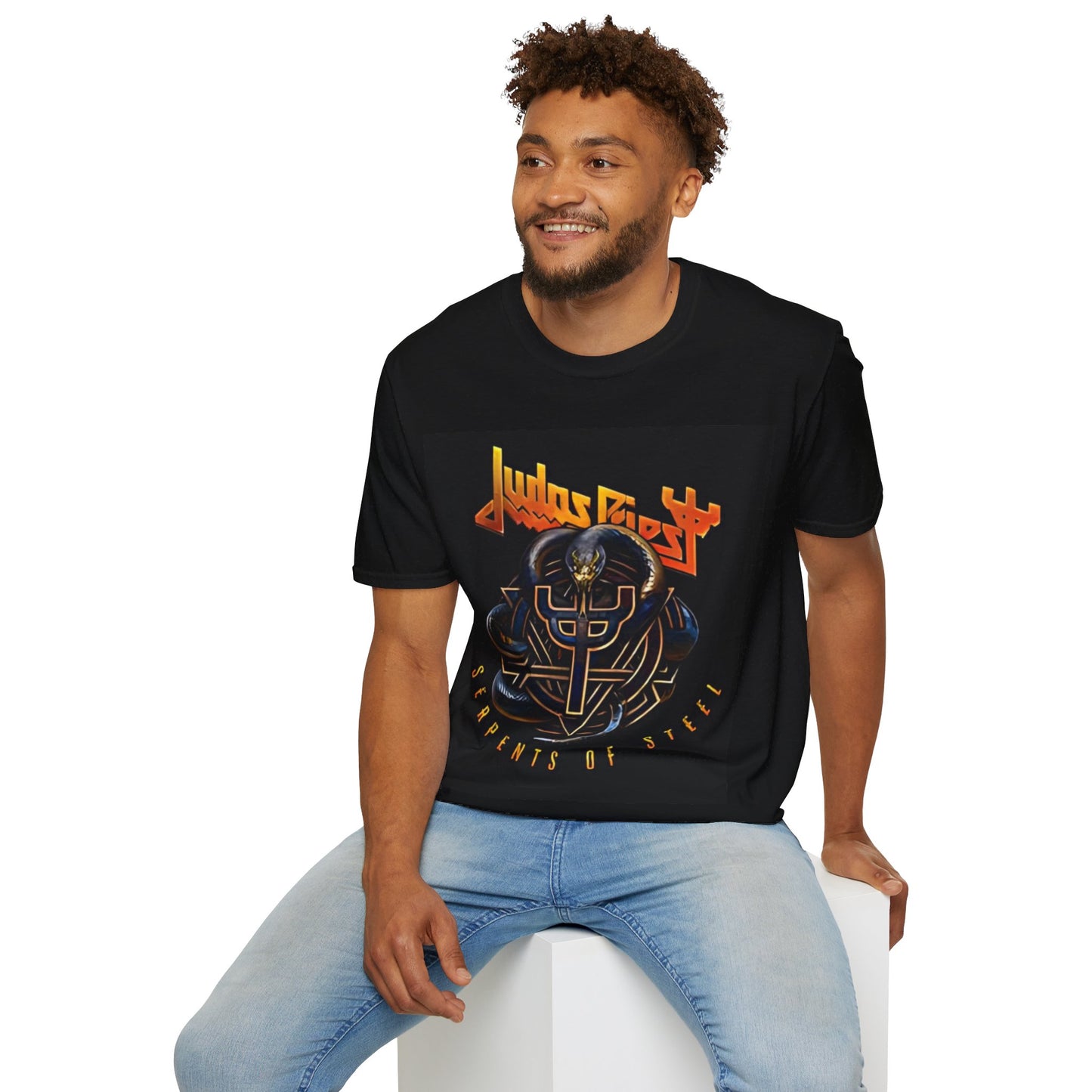 Judas Priest Serpents of Steel Rock Band Unisex Softstyle T-Shirt